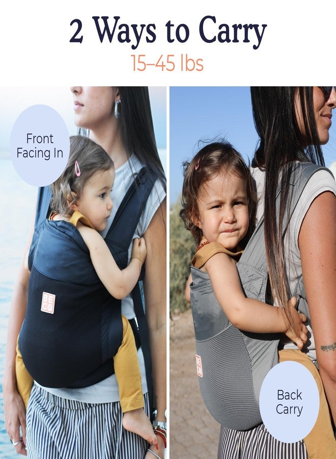 بيكو حاملة الأطفال والرضع Beco Fly Ultralite - حاملة أطفال صغيرة الحجم، قابلة للطي وخفيفة الوزن مع حقيبة حمل، يمكن حملها من الأمام أو الخلف في وضعية "M" الصحية (من 15 إلى 45 رطلاً) - أسود - Image 5